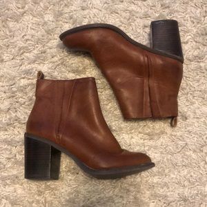 Forever 21 Heeled Cognac Ankle Boots
